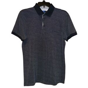 Steel & Jelly Men's Navy Dot‎ Polo Shirt Contrast Trim Size Small